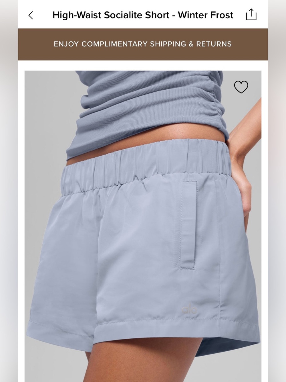 Alo Yoga high waist socialite shorts